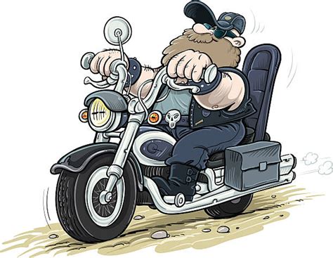 Biker Cartoons Illustrations Royalty Free Vector Graphics And Clip Art