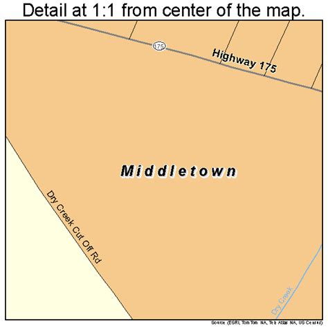 Middletown California Street Map 0647332