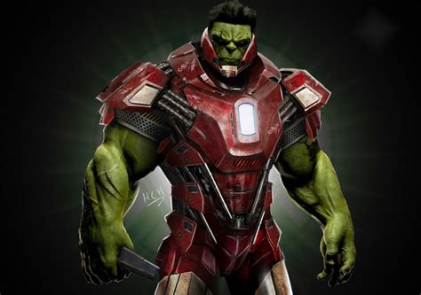 Desktop Wallpaper Hulk In Iron Mans Suit Marvel Comics Hd Image