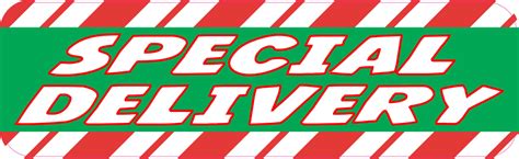 10in X 3in Special Delivery Sticker Vinyl Christmas Vehicle Bumper