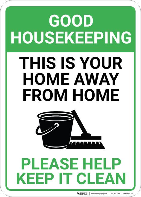 Good Housekeeping Please Help Keep It Clean With Icon Portrait Wall