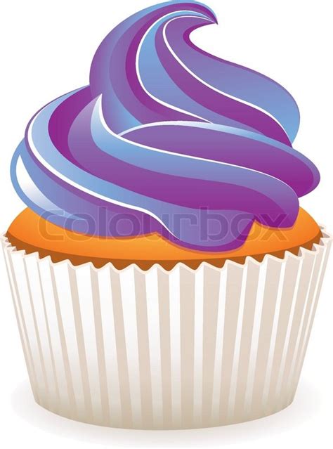 Vector Purple Cupcake Stock Vector Colourbox