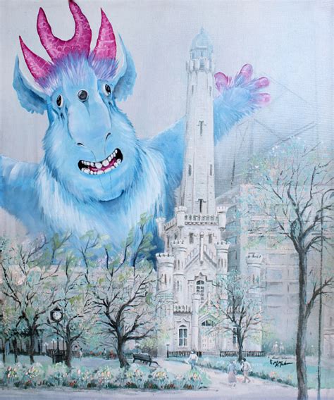 This Artist Adds Monsters To Thrift Shop Paintings And Its Hilarious