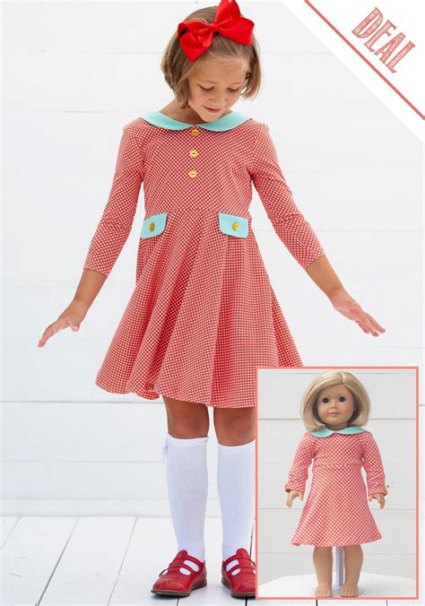 Shrimp And Grits Kids Poinsettia Twirl Dress And Doll Outfit Bundle