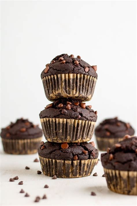 Vegan Double Chocolate Muffins Gluten Free And Oil Free