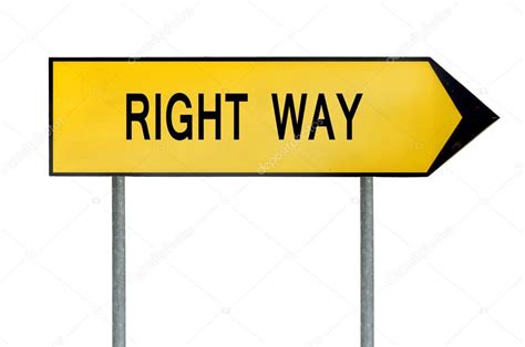 Yellow Street Concept Right Way Sign — Stock Photo © Bennian 97810748