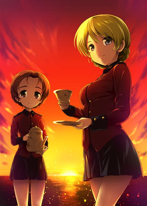 Darjeeling And Orange Pekoe Girls Und Panzer Drawn By Youmou Usagi My