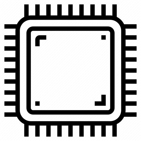 Chip Cpu Ic Processor Icon Download On Iconfinder