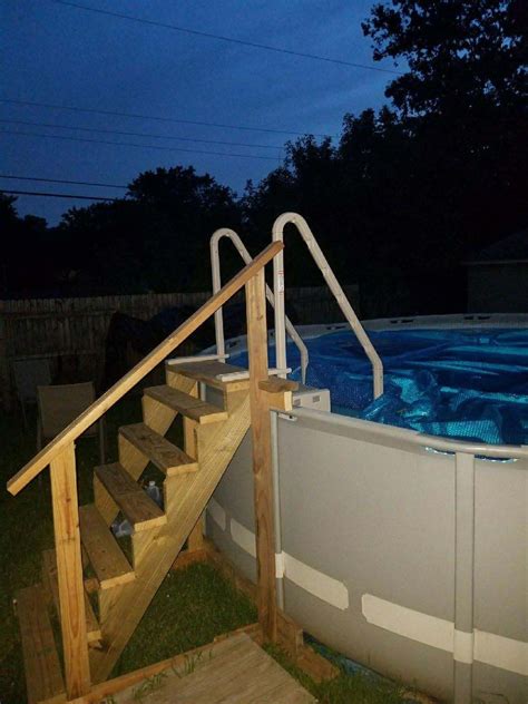 Best above ground pool ladders. How To Open An Above Ground Pool For The First Time? | Swimming pool ladders, Diy swimming pool ...
