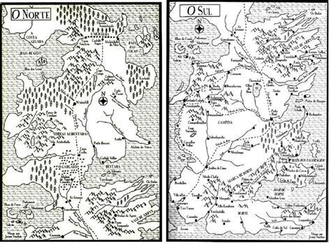 O Mapa Do Livro As Crônicas De Gelo E Fogo Mapa De Westeros Fogo E