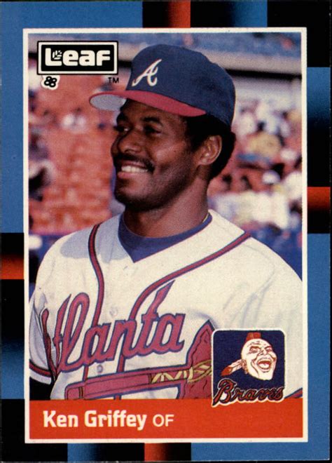 1988 Leafdonruss Atlanta Braves Baseball Card 165 Ken Griffey Ebay