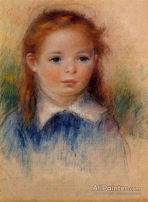 Pierre Auguste Renoir Portrait Of A Little Girl Oil Painting