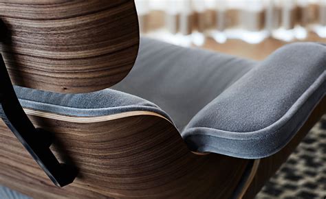 It has real leather, not the pu leather that some others have. Eames® Lounge Chair In Mohair Supreme - hivemodern.com