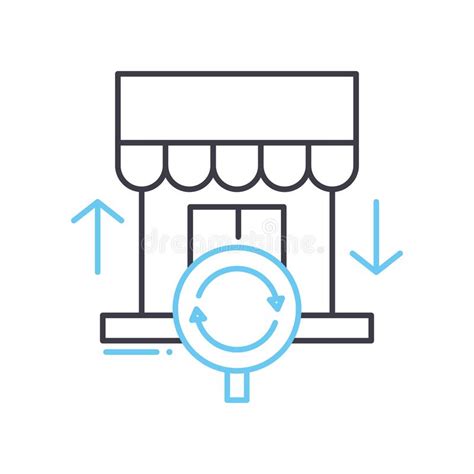 Buyer Market Line Icon Outline Symbol Vector Illustration Concept