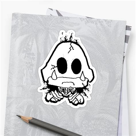 Goomba Skeleton Sticker By Illproxy Redbubble