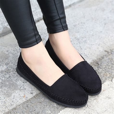 Shoes Woman 2016 Soft Suede Lleather Flats Women Loafers Lovely Girl