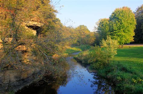 River And Bluffs At Apple River Canyon State Park Illinois Image