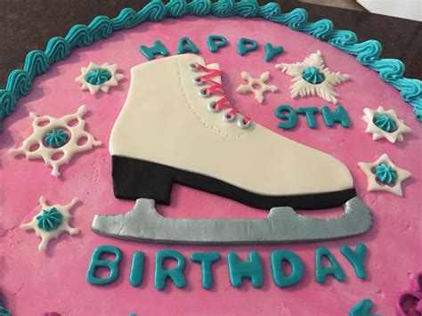 Ice Skating Cake By Lauren Katz 9th Birthday Birthday Cakes Girl Birthday Birthday Ideas