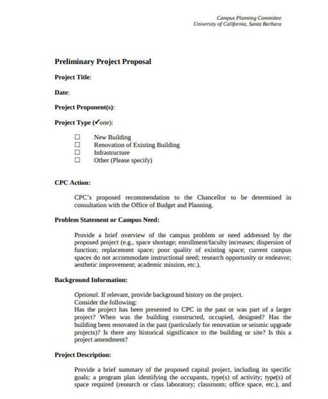 12 Project Proposal Outline Templates Pdf Word