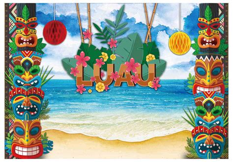 Funnytree X Ft Luau Backdrop Hawaii Aloha Party Photography Background