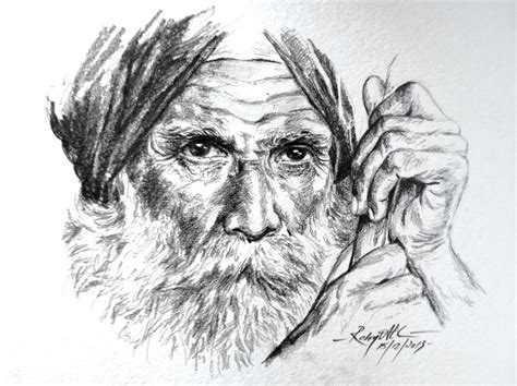 Old Man My Pencil Drawing By Lotusdigitalworks On Deviantart