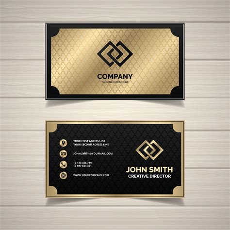 Business Card Template Gold Luxury Business Card Design Business