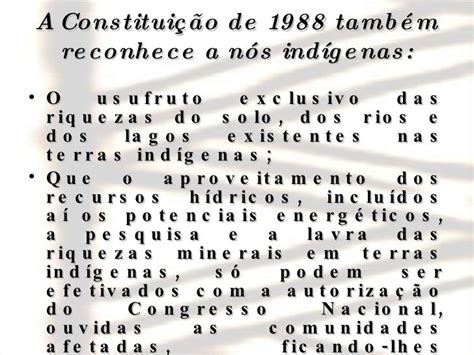 Os Direitos Constitucionais Dos Povos Indígenas