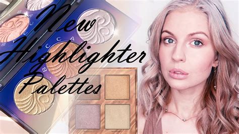 New Highlighter Palette Swatches Ud Ons Becca Light Waves Kat Von D Metal Crush Youtube