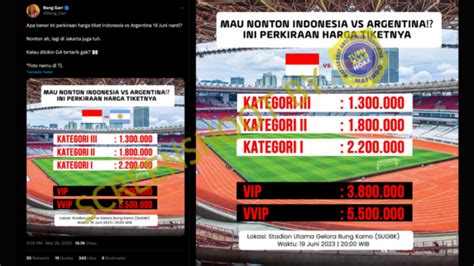 Perkiraan Harga Tiket Argentina Vs Indonesia