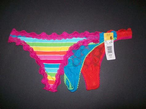Set Of 3 Sexy Colorful Thong Panties Size 6 Everything Else