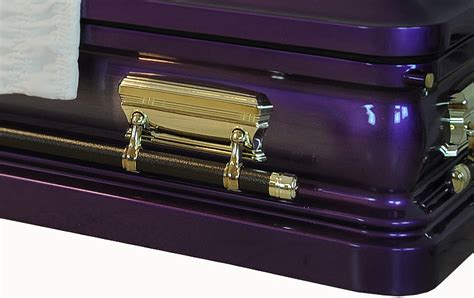 8205 18 Gauge Purple Casket With White Velvet