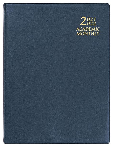 2021 2022 Continental Academic Monthly Planner 85x11 Assorted Colors