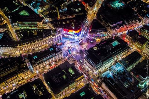 Amazingexplore Piccadilly Circus From Above At Night Photo By Vincent