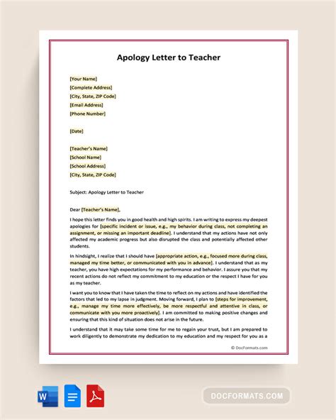 Apologizing Letter To Teacher Tips And Examples