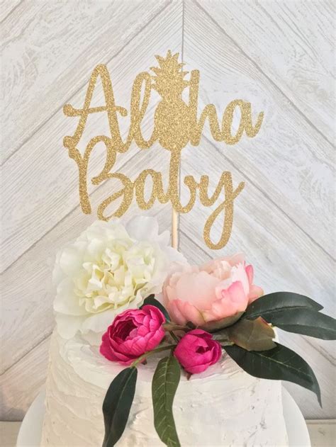 Aloha Baby Cake Topper Aloha Baby Topper Gender Reveal Etsy In 2021