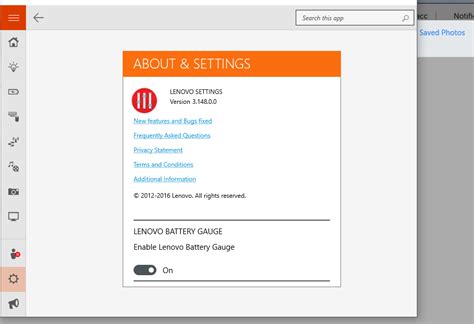Lenovo Settings Lenovo Battery Gauge Icon In Taskbar Is Missing English