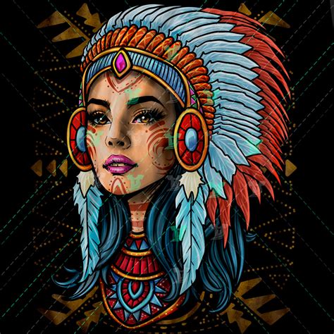 Native American Girl Merch Designs Club