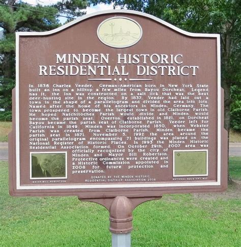 Minden Historic Residential District Ms Mona Miriam