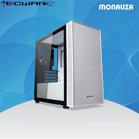 Tecware Gaming Desktop Case Nexus M2 TG White MATX - Monaliza