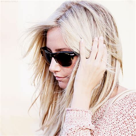 Ashley Tisdale Beautiful Blonde Fashion Glasses Image 243331 On