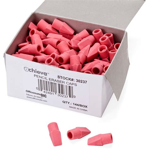 Officemate Achieva Eraser Caps Pink 144 Per Box 30237