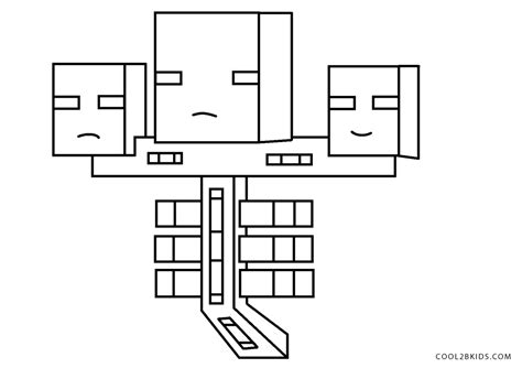 Minecraft Wither Coloring Pages Sketch Coloring Page