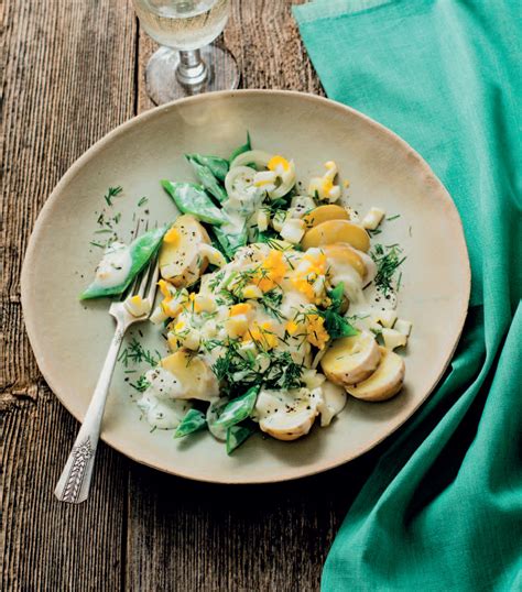 It's easy to find all sorts of interesting potatoes these days. Green bean salad with egg, potatoes, sour cream, and dill ...