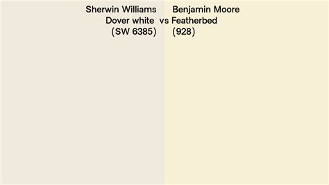 Sherwin Williams Dover White Sw 6385 Vs Benjamin Moore Featherbed