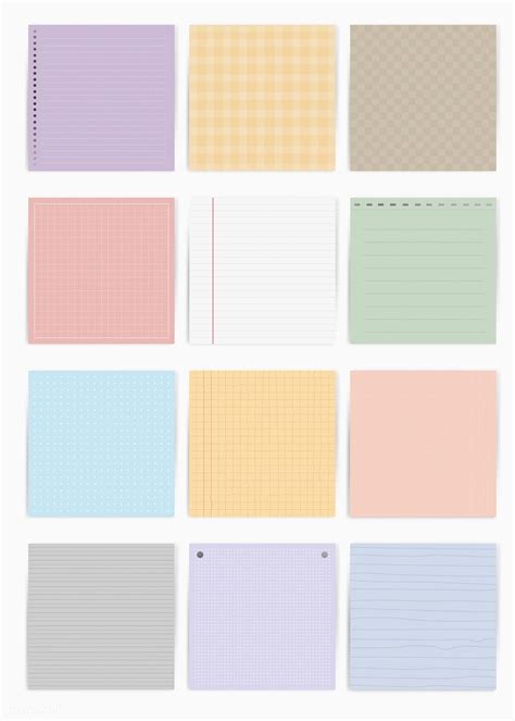 Colorful Note Paper Collection Vector Free Image By