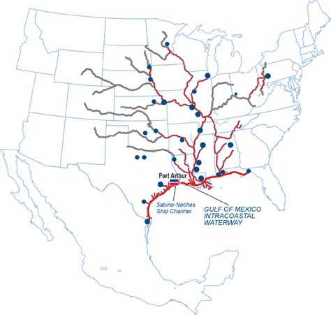 Gulf Intracoastal Waterway Map