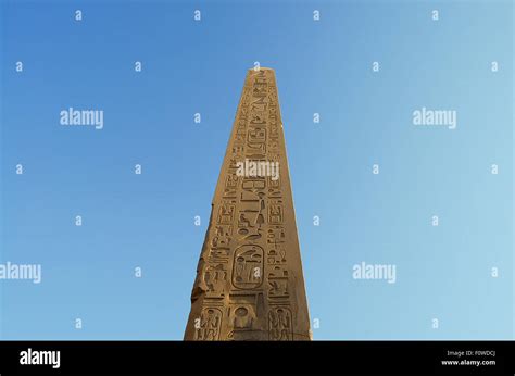 Obelisk Karnak Temple Luxor Egypt Stock Photo Alamy