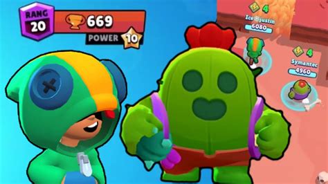 His super trick is a smoke bomb that makes him invisible for a little while!. LEVEL 10 LEON & SPIKE im SHOWDOWN! | Legendäre Brawler zu ...
