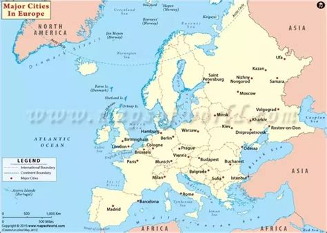 Map Of Europe With Cities Mary W Tinsley