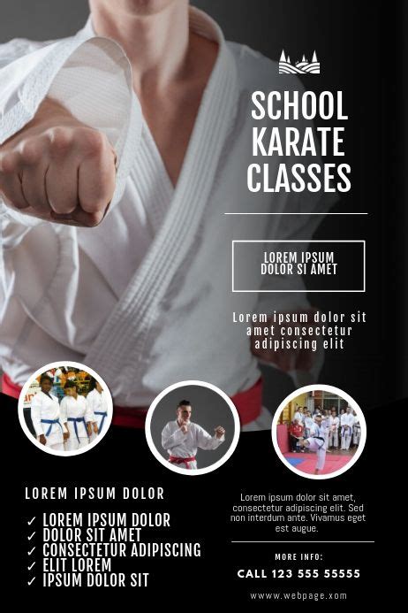 Karate Martial Arts Martial Arts Training Flyer Design Templates Poster Templates Karate